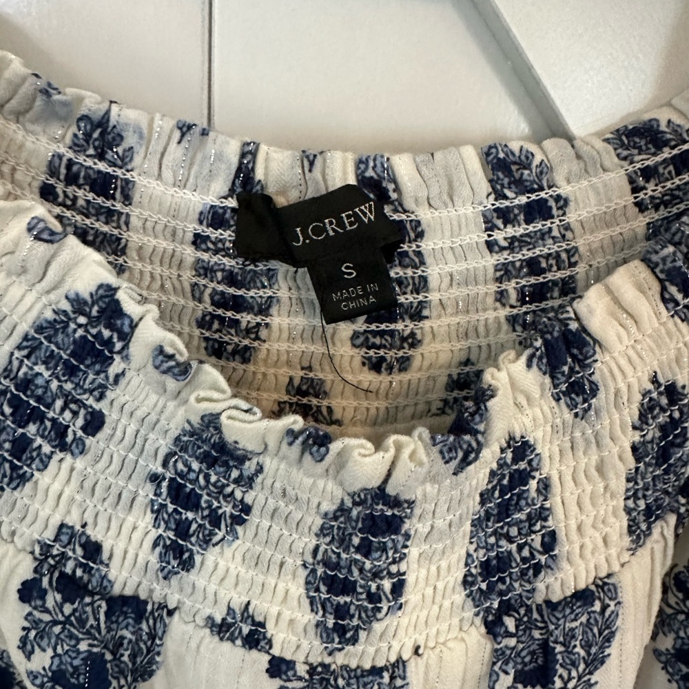 J.Crew Batik Print Puff Sleeve Mini Dress - size small - Picture 2 of 4